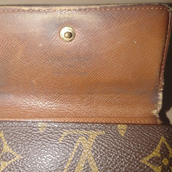 Louis Vuitton Monogram Canvas Vintage Small Fold Wallet Snap Closure Unisex - Picture 9 of 13